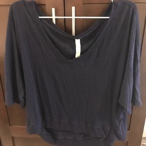 Lululemon navy off-the-shoulder top size 10